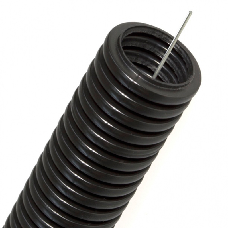 TUB GOFRAT  CU SONDA D16 750N NEGRU ELETTROCANALI