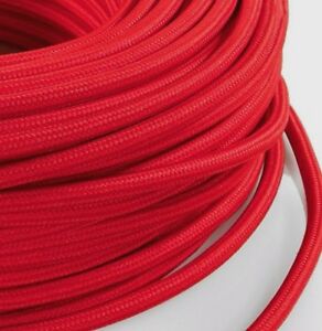 Fir textil retro rotund 2x0,75 Roșu Italia