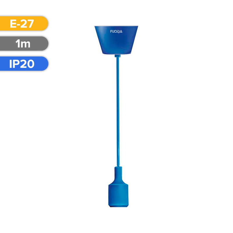 PENDUL CU DULIE E27 1M ALBASTRU FUCIDA