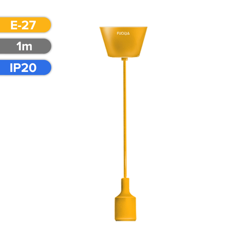 PENDUL CU DULIE E27 1M GALBEN FUCIDA