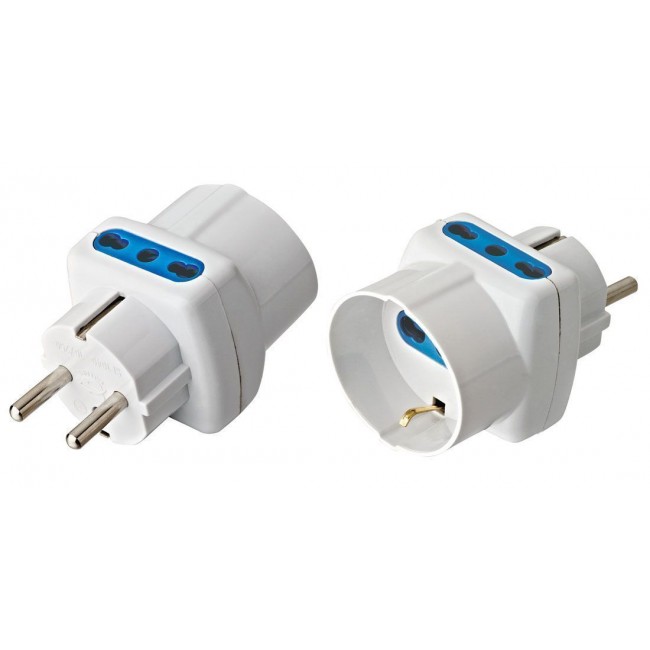 FG28514 ADAPTOR TRIPLU 2P+T ITALIA 10/16A ALB