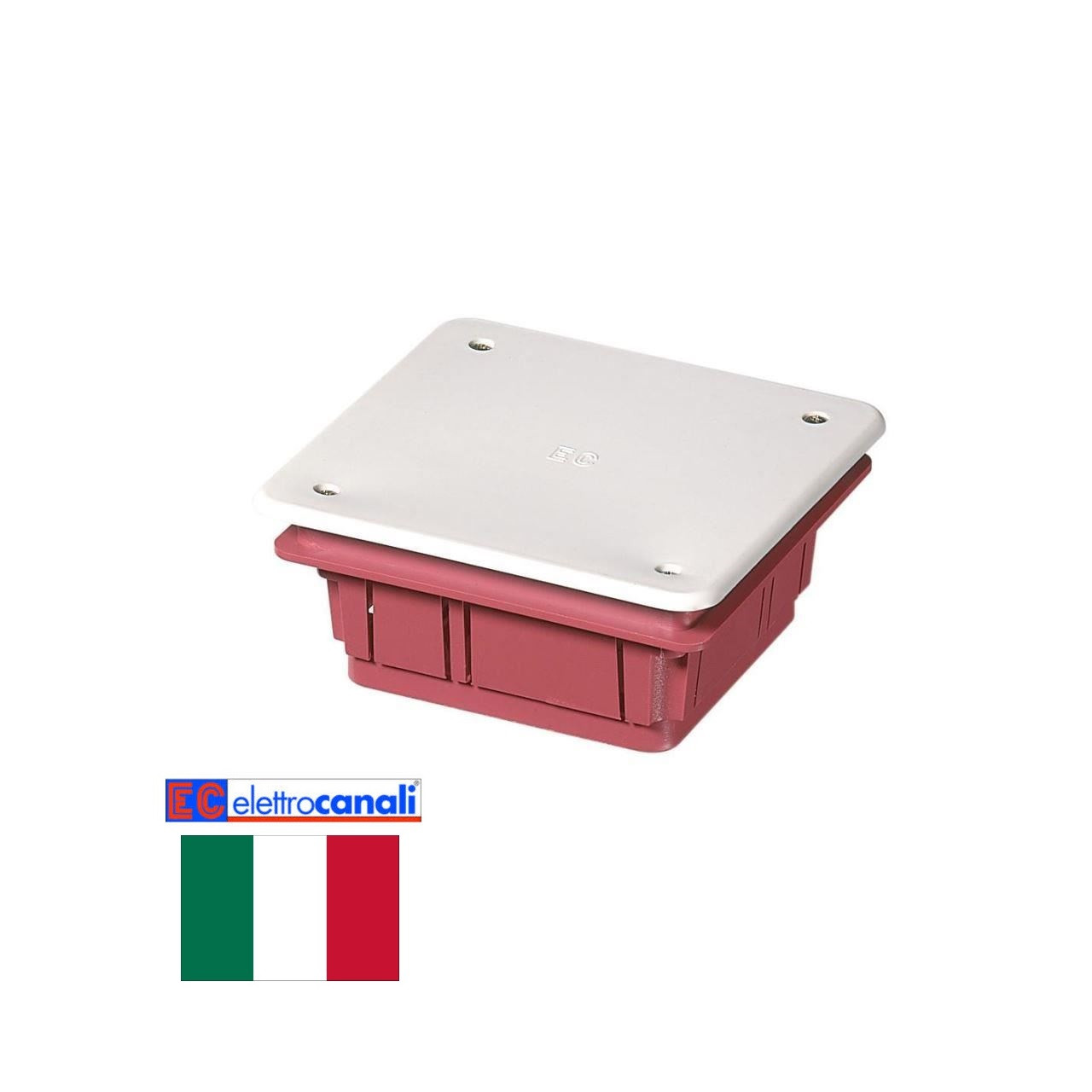 Doza, Cutie de Derivatie, Montaj Incastrat, Montarea Capacului ( Cu Suruburi), Halogen Free, IP40, 92X92X45mm, EC350C1 Elettrocanali Italia
