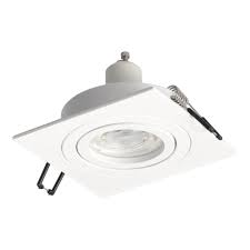 SPOT INCASTRAT TAVAN REGLABIL ALB  PATRAT GU10 92X92X26mm