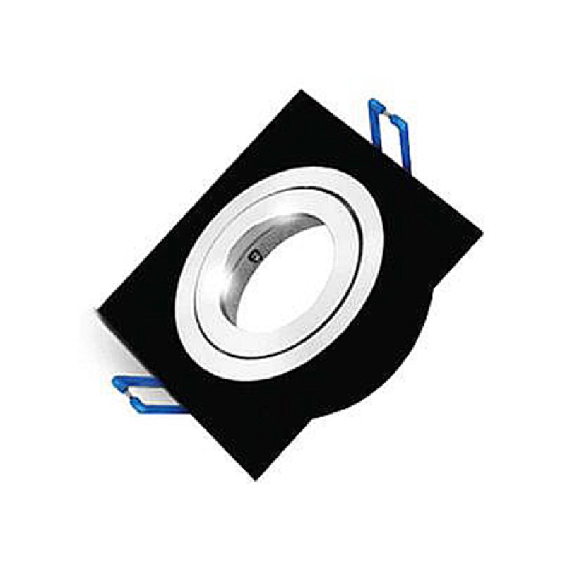 SPOT INCASTRAT TAVAN REGLABIL NEGRU SLEFUIT PATRAT GU10 92X92X26mm