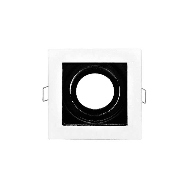 SPOT INCASTRAT TAVAN ALB/NEGRU GU10 100X100X40mm