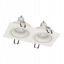 SPOT INCASTRAT TAVAN DUBLU 2XGU10 ALB IP20 175X92X25mm HALET