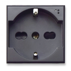 PRIZĂ SCHUKO UNIVERSALĂ 2P+T 10/16A 2 MOD ANTRACIT AVE ITALY