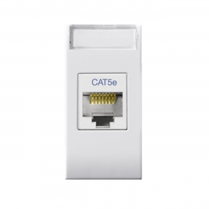 PRIZA INTERNET Rj45 CAT5e  Alb 1 MOD AVE ITALY