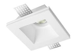 Spot din Gips, Incastrat, Suporturi Reglabile, Dulie GU10 Inclusa, Fara Bec, Patrat, 12x12x5.5cm, TOBIA, Nova Luce