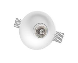 Spot din Gips, Incastrat, Suporturi Reglabile, Dulie GU10 Inclusa, Fara Bec, ( Inaltimea Minima Necesara Pentru Montare in Tavan 10.5cm) Rotund, Ø12x4.3cm, COSIMO, Nova Luce