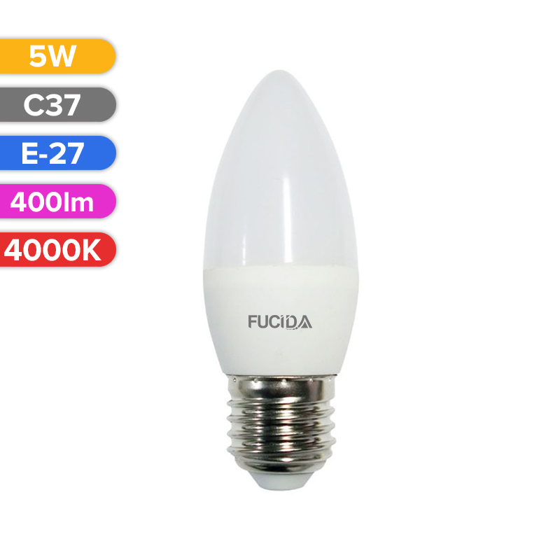 BEC LED C37 5W 400LM 830 4000K E27