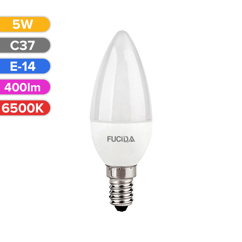 BEC LED C37 5W 400LM 865 6500K E14