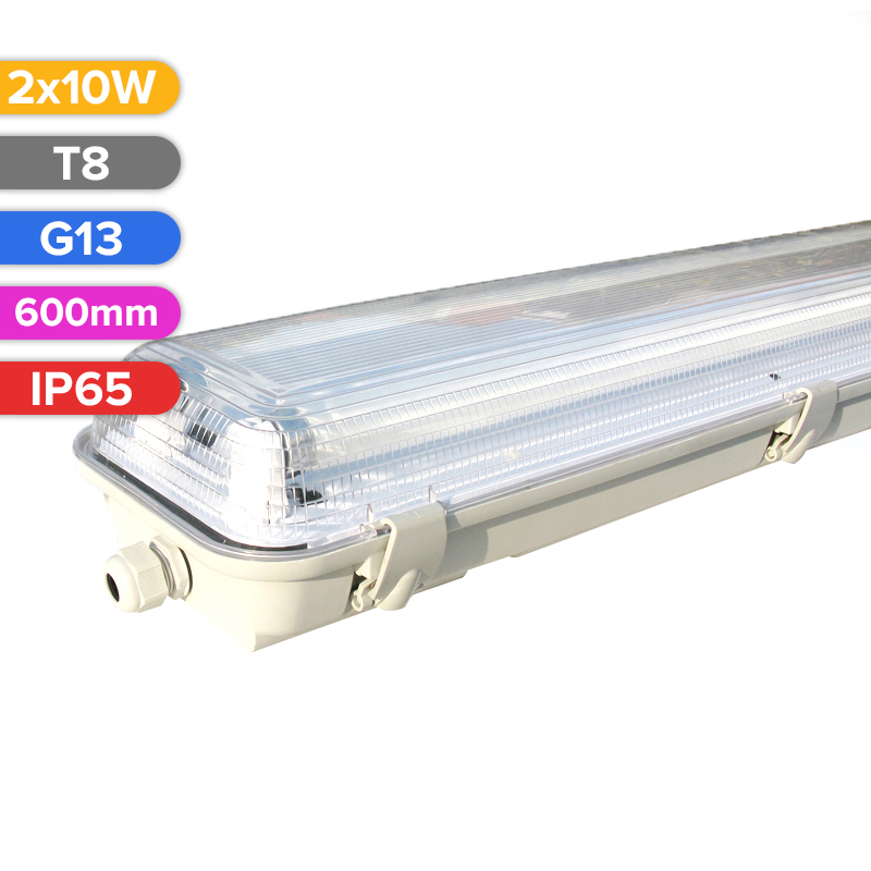 CORP DE ILUMINAT PENTRU TUB LED 2X10W 600MM IP65