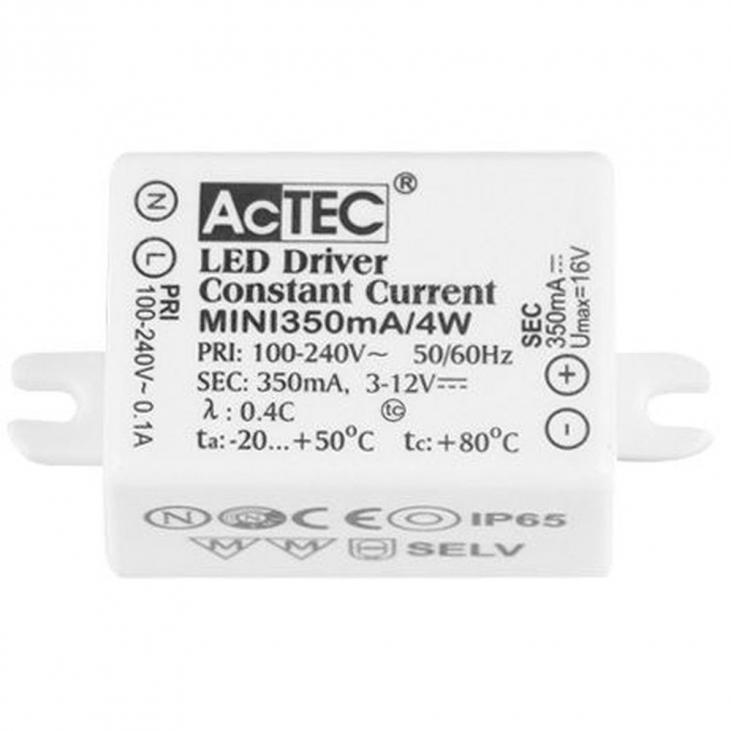 DRIVER ACTEC MINI 4W 350MA IP65 100-240V
