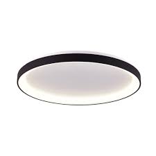 Plafon led 50w 3250lm 3000k D60x9cm negru