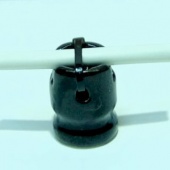 IZOLATOR SUPORT CABLU POD/PERETE NEGRU CERAMICA