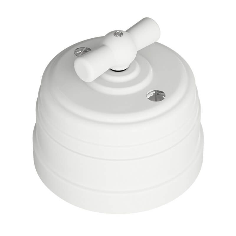 ÎNTR.CAP SCARA RETRO 10A IP20 ALB PLASTIC