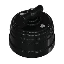 INTRERUPATOR DUBLU 10A RETRO NEGRU VINTAGE PLASTIC