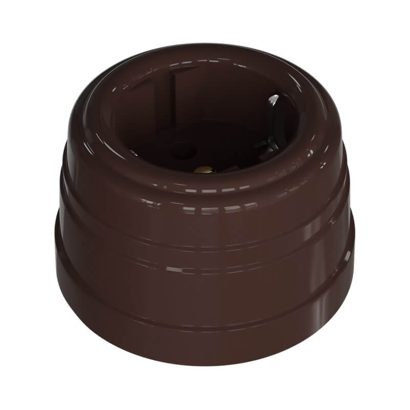 PRIZA RETRO 2P+T 16A IP20 CAFENIU PLASTIC