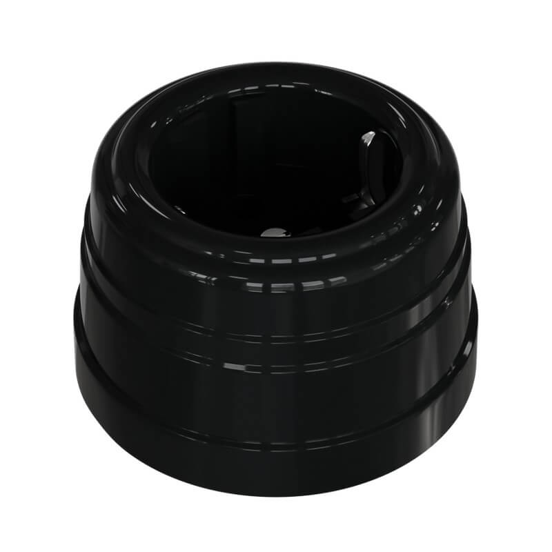 PRIZA RETRO 2P+T 16A IP20 NEAGRA PLASTIC