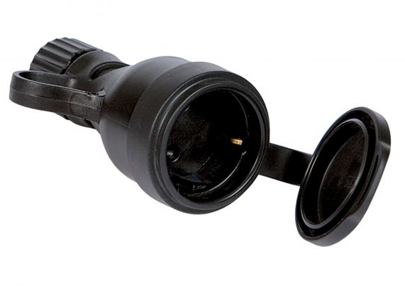 Priza Portabila Profi Cu Capac IP44 16A Hi-Pro Neagra Fanton