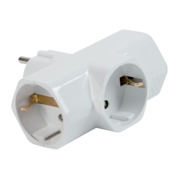 ADAPTOR 3 PRIZE 16A 2P+T ALB 3500W