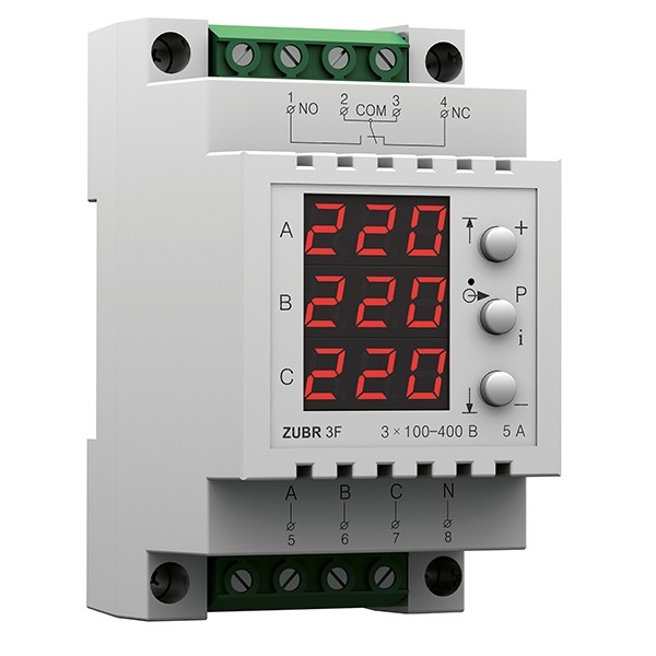 Releu monitorizare tensiune ZUBR 3F