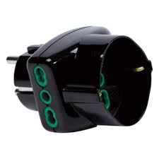 Adaptor Triplu Stecher 3 Prize Si Protectie Copii 10/16A 250V 2P+T Negru Fanton