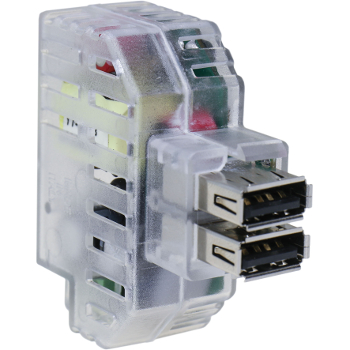 PRIZĂ USB KEYSTONE 2 USB 2,4A PUTERE TRASPARENT