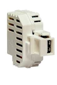 Priza USB-A Tip Keystone, 2.1A, Montaj Incastrat, Alb, Fanton