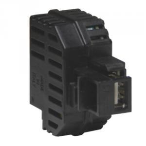 Priza USB-A Tip Keystone, 2.1A, Montaj Incastrat, Negru, Fanton