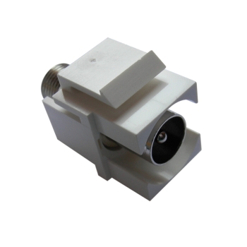 PRIZĂ TV COAXIALĂ D 9,5MM KEYSTONE ALB