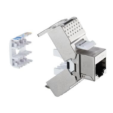 Conector modul Keystone Jack Cat.5e, 180°, FTP (ecranat), Autosertizare (toolless), 100Mhz, Fanton