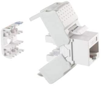 Conector modul Keystone Jack Cat.6, 180°, UTP (neecranat), Autosertizare (toolless), 250Mhz, Alb, Fanton