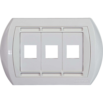 RAMĂ SUPORT 3 MOD 3 IESIRI RJ45/RJ11/RJ12/TV ALBA KEYSTONE