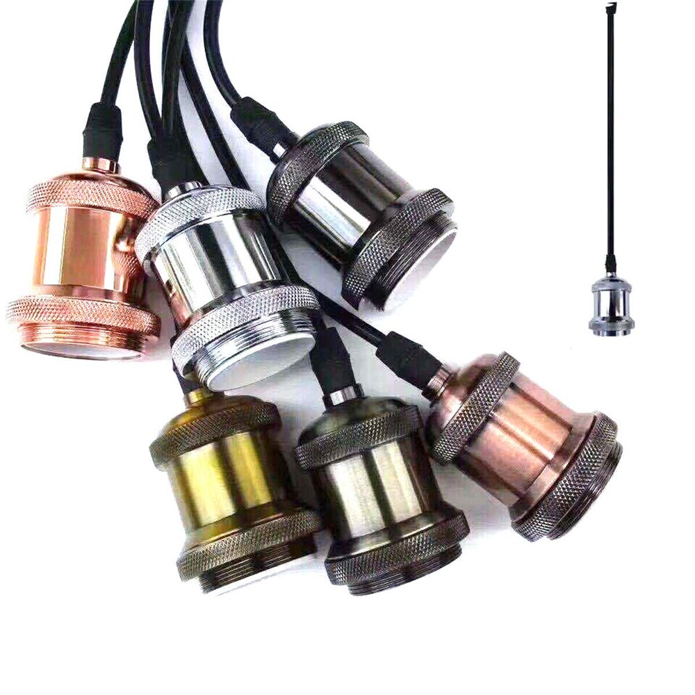 Dulie E27+1m fir negru 2x0,75mm Retro vintage 4 culori