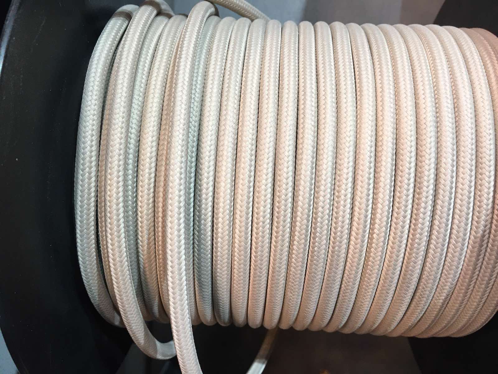 Cablu textil retro rotund 2x0,75mm corda cafe capucino Italia