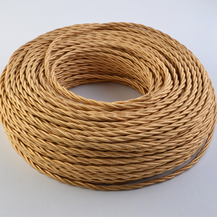 Cablu înpletit antic 2x0,75mm rayon noce Italia