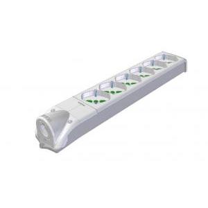 PRIZĂ 6 LOCURI 16A 2P+T ALB