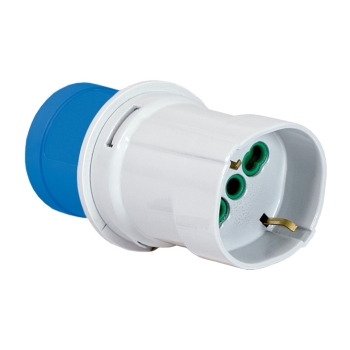 ADAPTOR FIȘĂ 2P+T 16A 220V CEE PRIZĂ 2P+T 16A 250V SCHUKO.