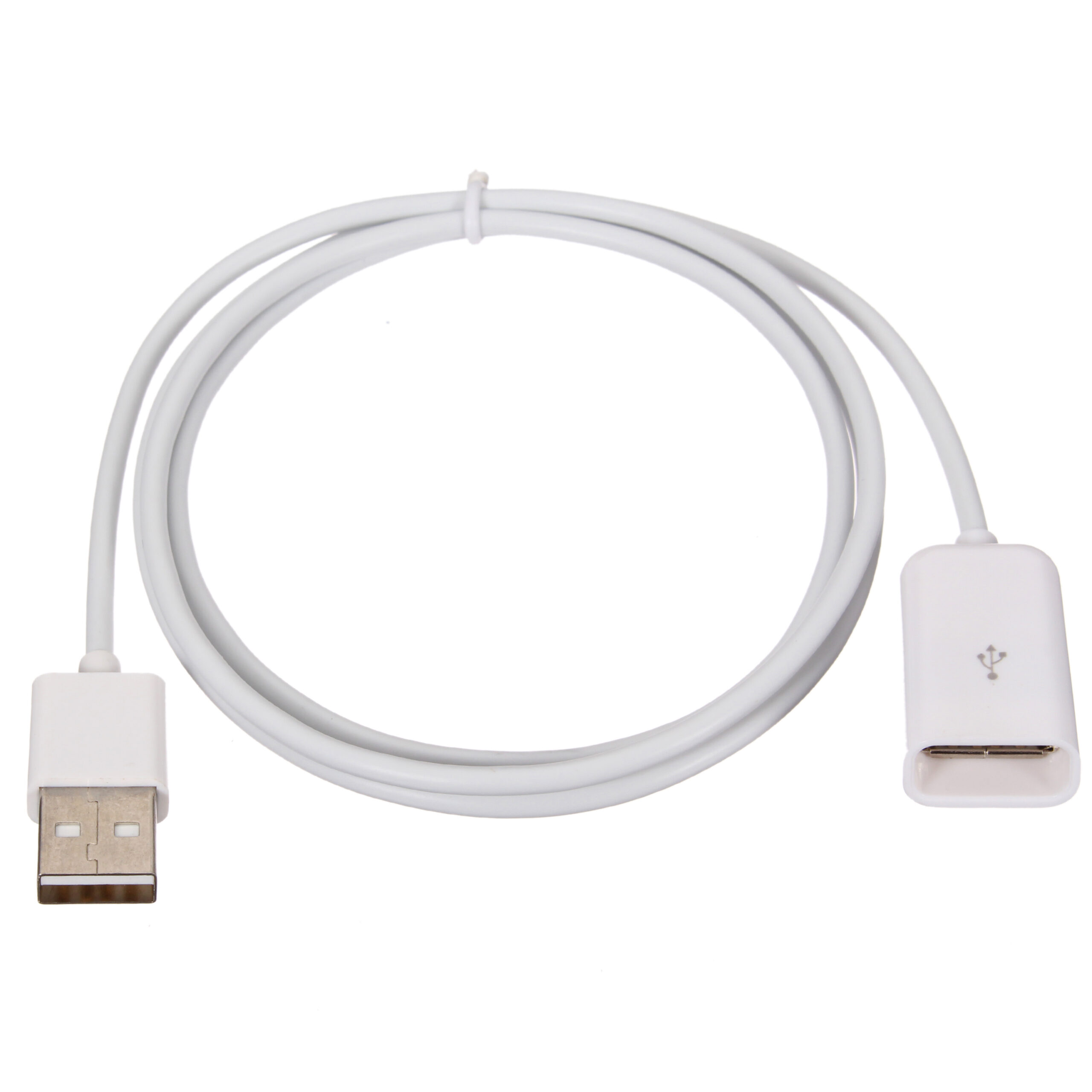 Cablu USB 2.1A, 1m, USB Tata-Mama, Alb, Fanton