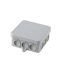 Doza, Cutie de Derivatie, Montaj Aplicat, 12 Intrari cu Cablu Ø 8-14 mm, Montarea Capacului ( Cu Presiune), Autostingere, Halogen Free, IP55, Gri, 400V, 75x75x34 mm, EC411C3 Elettrocanali Italia