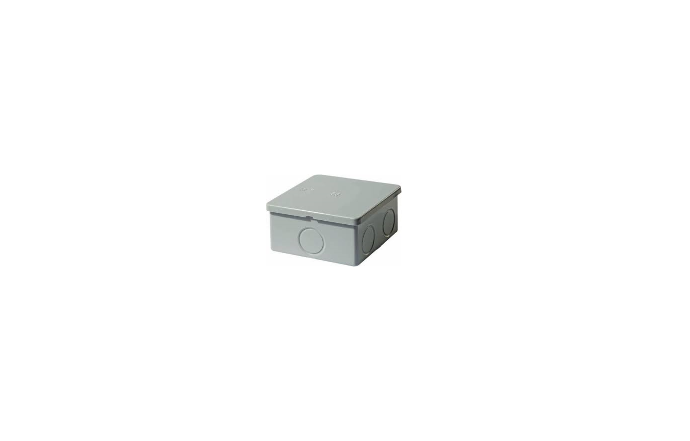 Doza, Cutie de Derivatie, Montaj Aplicat, Cu 6 Treceri Pentru Tub cu Ø 20, Montarea Capacului ( Cu Presiune), Autostingere, Halogen Free, IP44, Gri, 400V, 80x80x40mm, EC410C3 Elettrocanali Italia