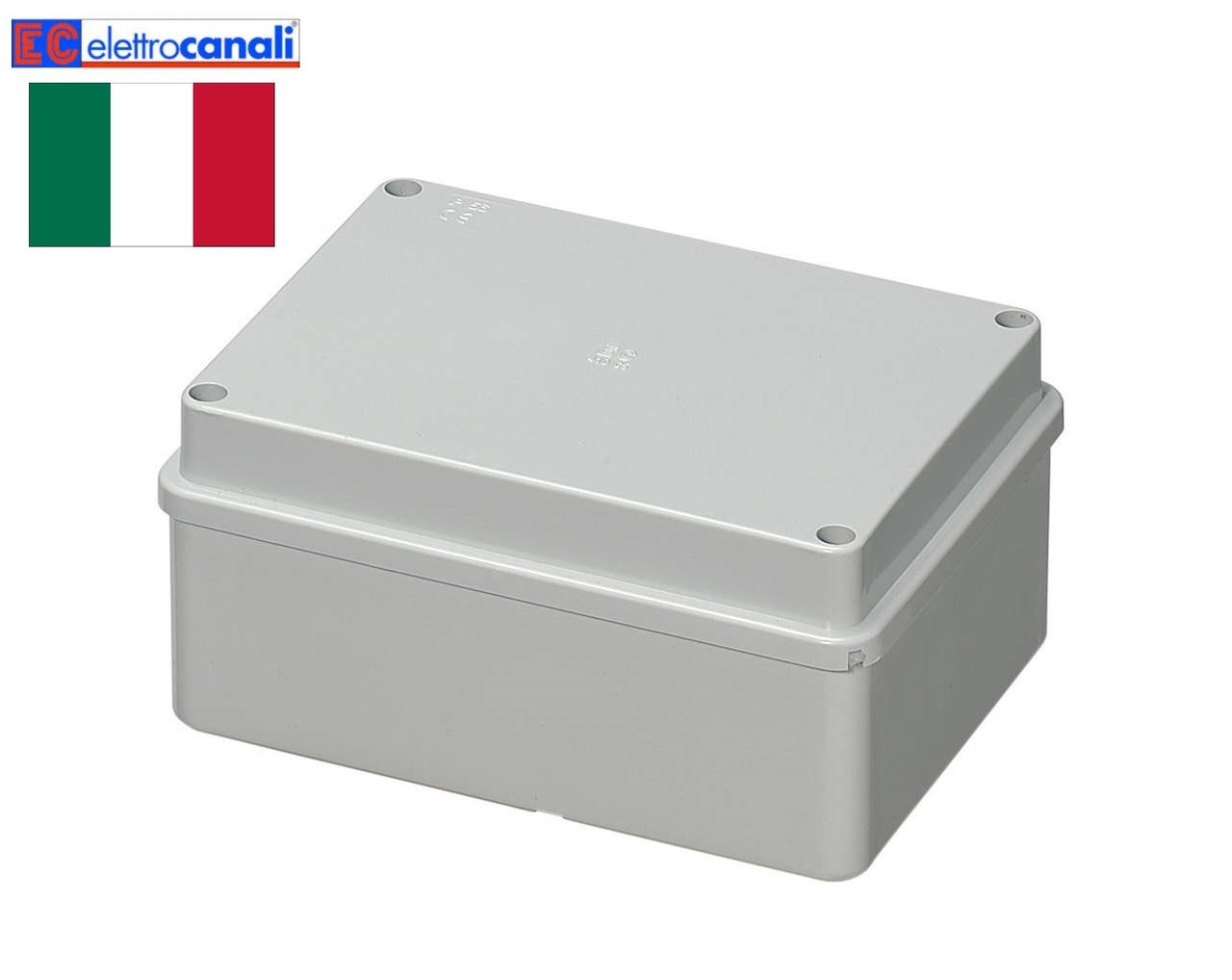 Doza, Cutie de Derivatie, IP56, Montaj Aplicat, Peretii Fara Gauri Predefinite, Montarea Capacului ( Cu Suruburi), Autostingere, Halogen Free, Gri, 400V, 190x140x70mm, EC410C6 Elettrocanali Italia