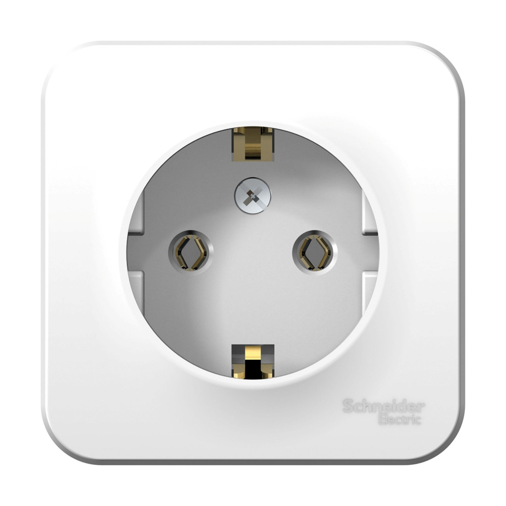 PRIZĂ EXTERIOR 2P+E 16A 250V CU RAMĂ ALB