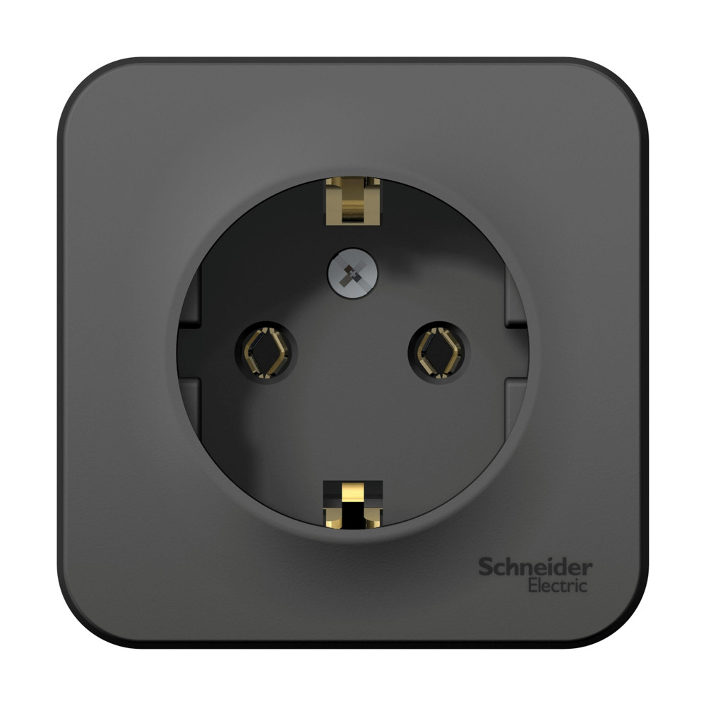 PRIZĂ EXTERIOR 2P+E 16A 250V CU RAMĂ ANTRACIT