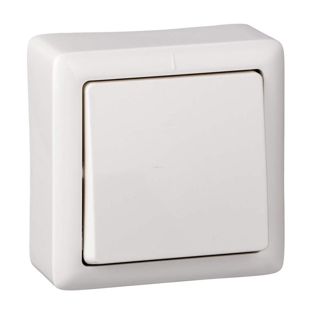 ÎNTRERUPĂTOR EXTERIOR 1CL 6A 250V ALB