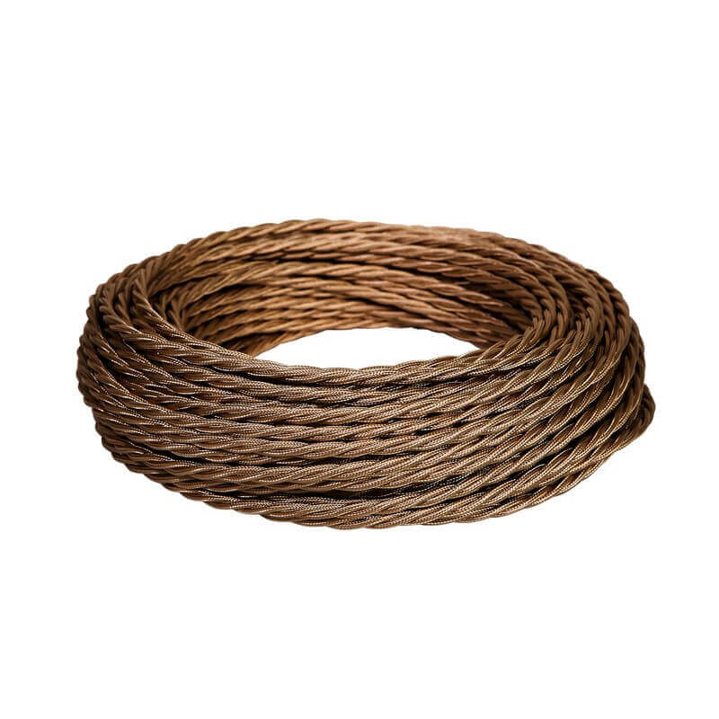 CABLU RETRO ÎMPLETIT 2X1,5MM BRONZ