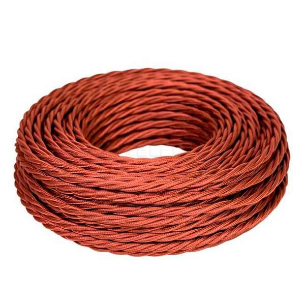 CABLU RETRO ÎMPLETIT 2X1,5MM CAFENIU