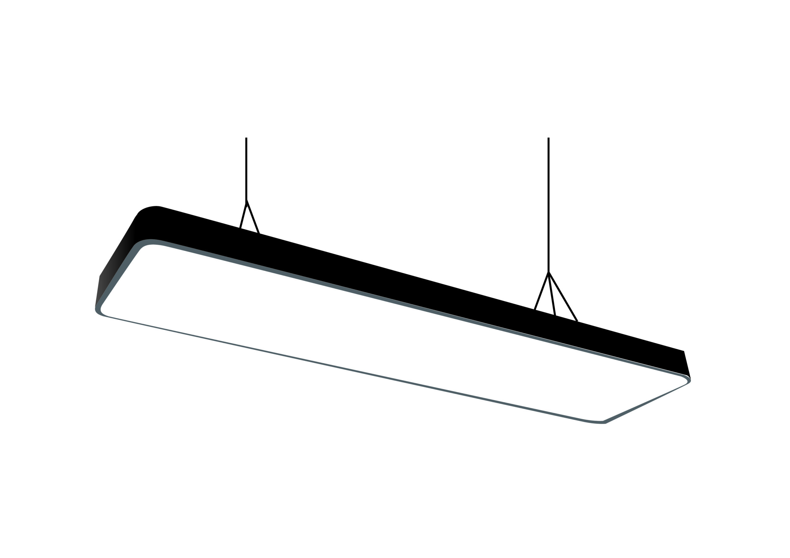 APLICA LED SUSPENDATA 48W 840 4000K 1200x200MM NEGRU FUCIDA